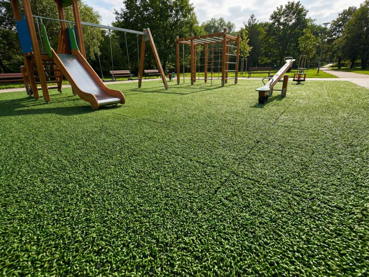 Gumová trávníková dlaždice ASLON 50 x 50 cm, Forest Green