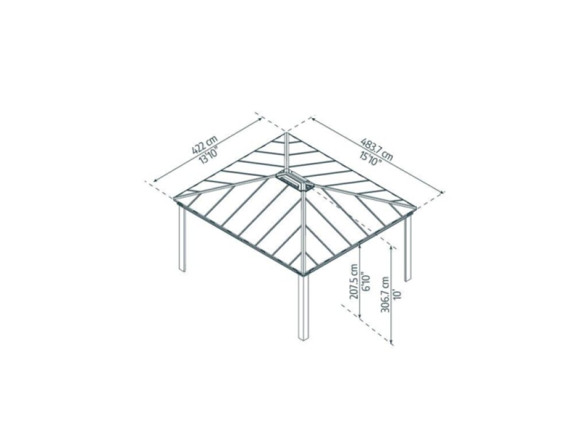Hliníková pergola PALRAM Dallas 14x16