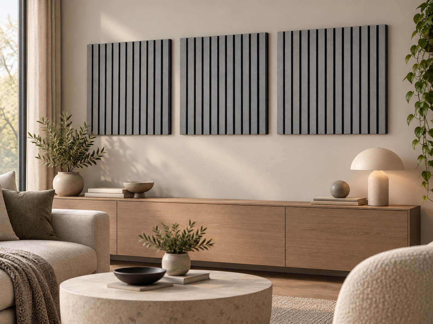 Akustický panel LEGI Home 60 × 60 cm, šedý