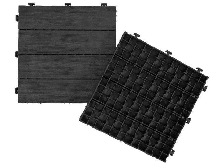 Gumová dlaždice ARISTA Wood 30 x 30 cm, šedá