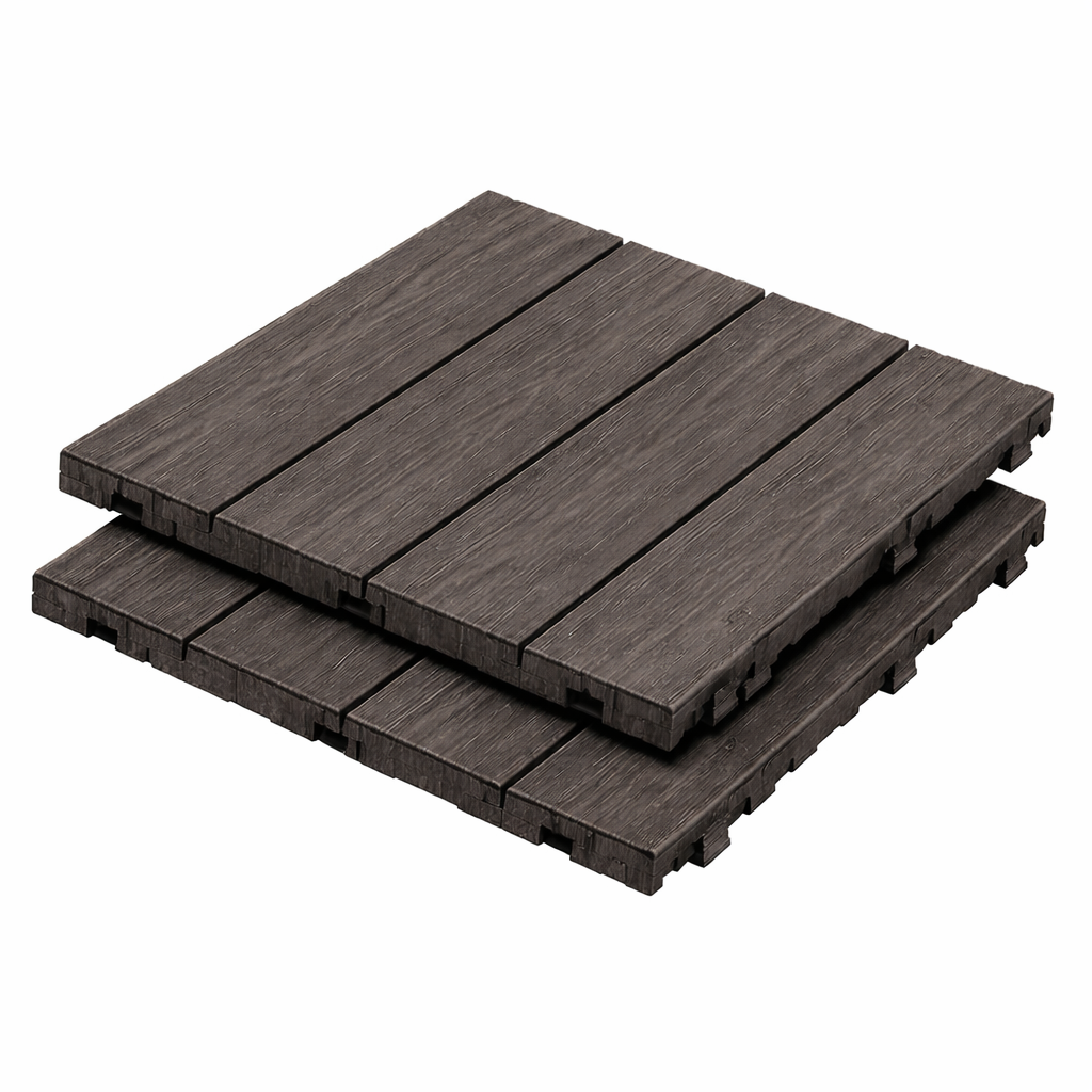 Gumová dlaždice ARISTA Wood 30 x 30 cm, hnědá