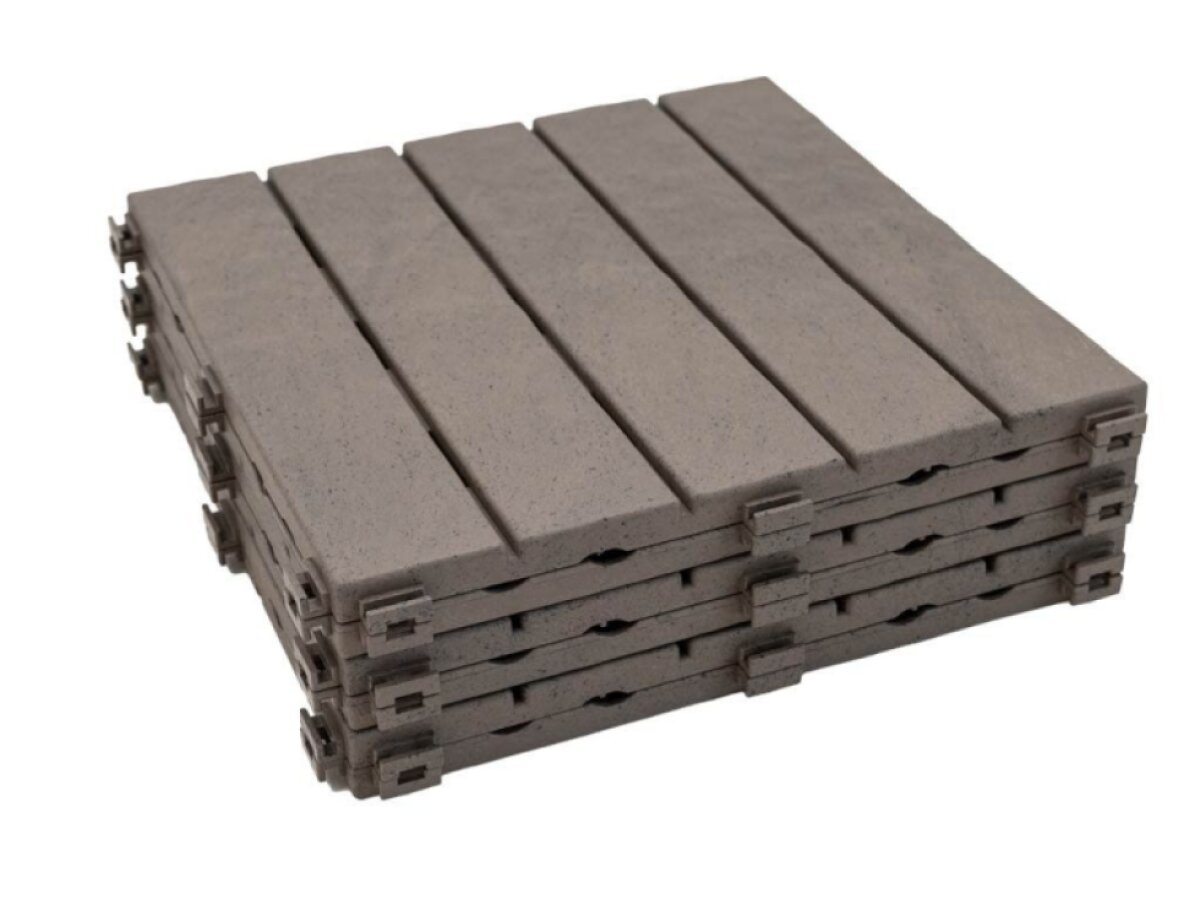 Gumová dlaždice NATURAL STONE 30 x 30 cm, hnědá