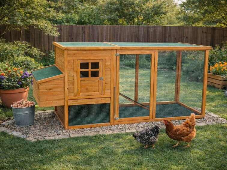 Dřevěný kurník KENNIVA RUSTY 2000 x 750 x 1030 mm