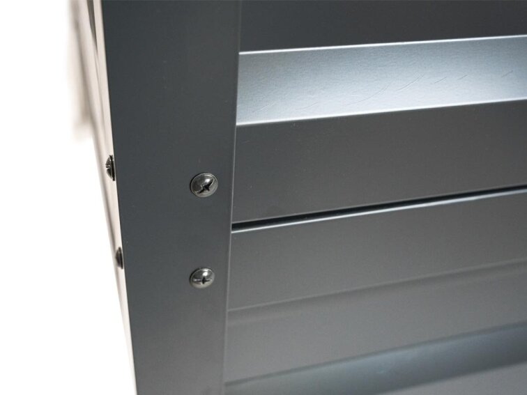 Vyvýšený záhon LEGI 0,65 × 1 m, pozinkovaný ocelový rám, výška 40 cm, antracit