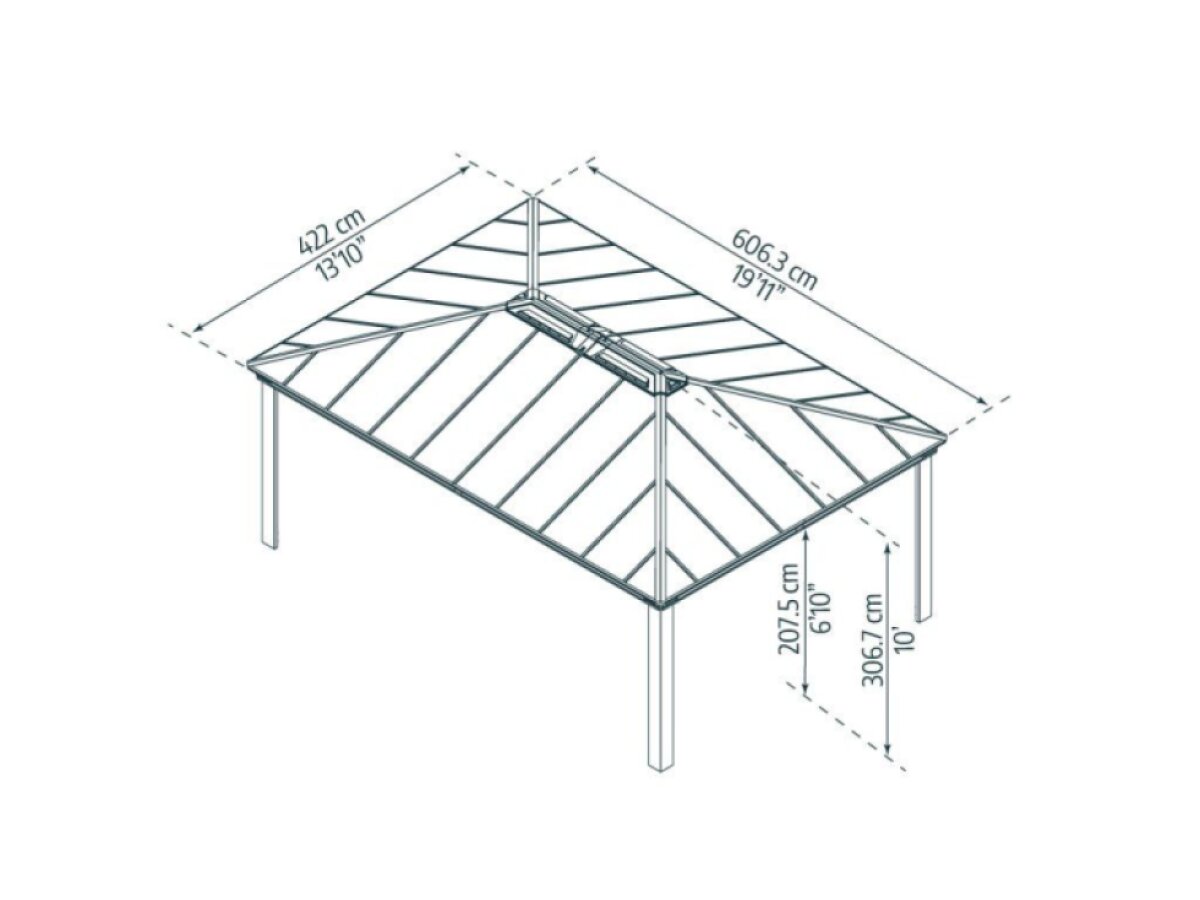 Hliníková pergola PALRAM Dallas 14x20