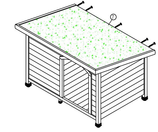 Psí bouda KENNIVA BESI 1147 x 780 x 800 mm, dřevěná