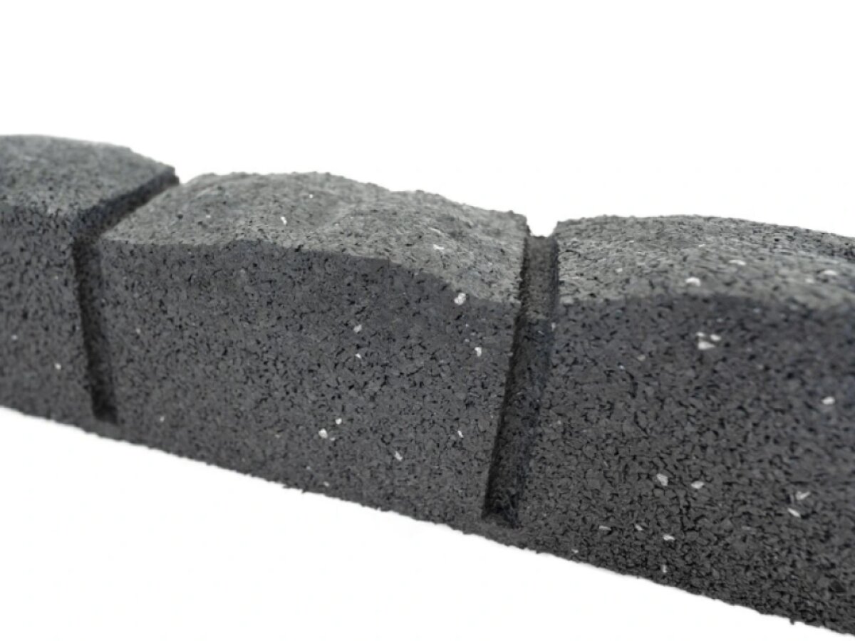 Zahradní obrubník ROMAN STONE šedá 120 cm, gumový (včetně hřebů)