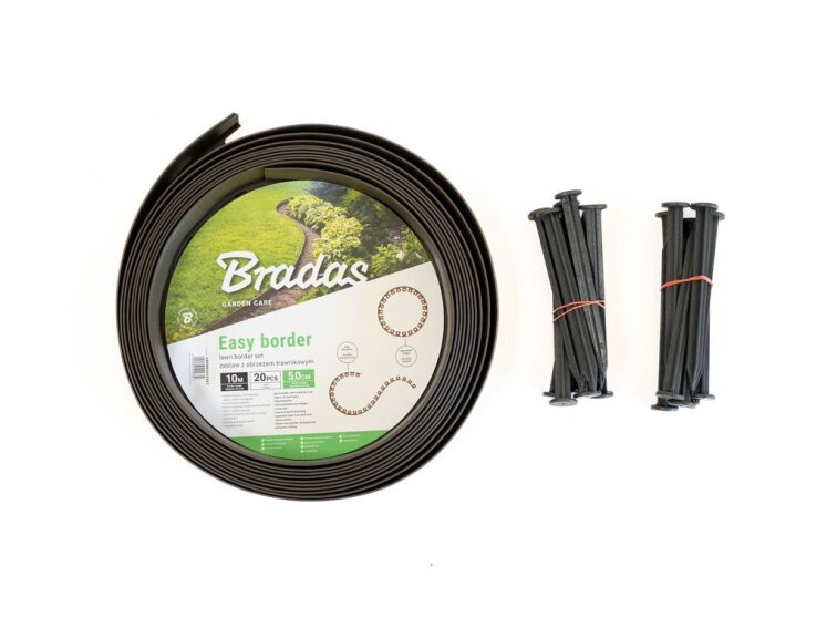 Neviditelný obrubník 2v1 10 m x 50 mm, černá (včetně hřebů)