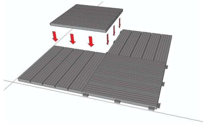 WPC dlaždice LEGI BASE 30 x 30 cm, teak