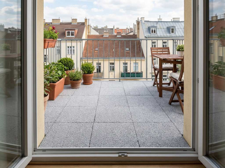 Gumová trávníková dlaždice ASLON 40 x 40 cm, Stone Grey