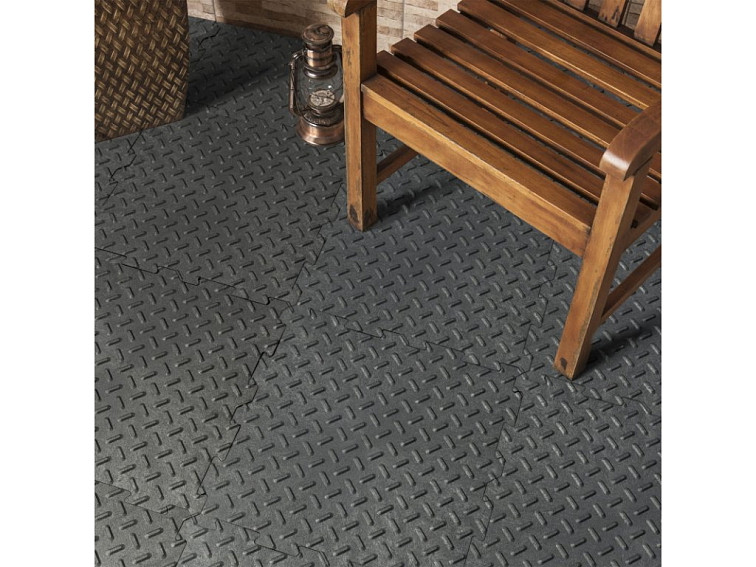 Gumová dlaždice ALFA 30 x 30 cm, černá