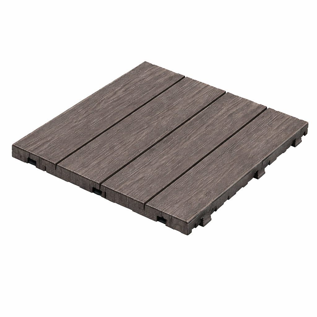 Gumová dlaždice ARISTA Wood 30 x 30 cm, hnědá