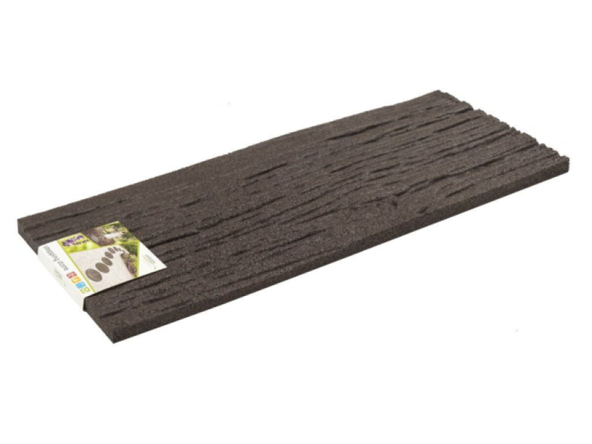 Zahradní nášlap RAILROAD TIE, hnědý, gumový