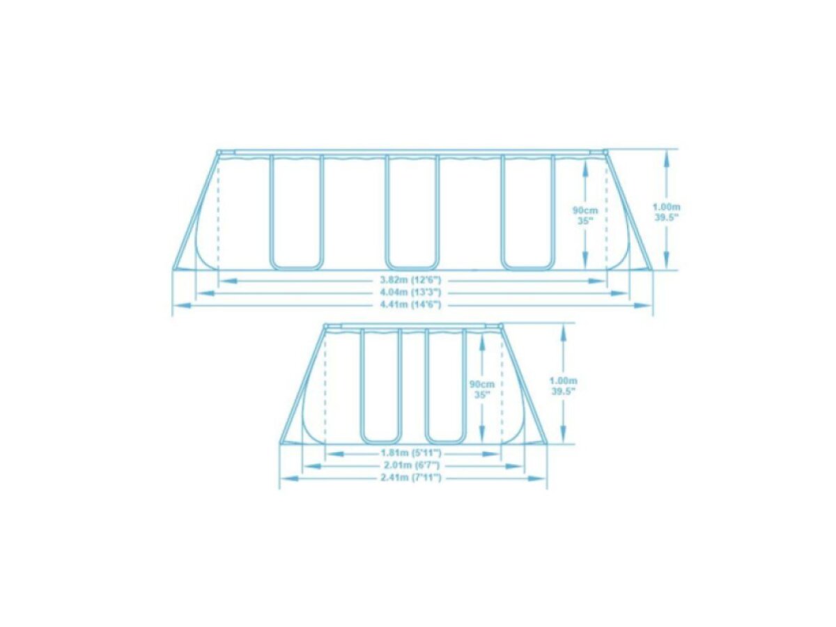 Bazén BESTWAY Power Steel Frame 4,04 x 2,01 x 1 m - 56442
