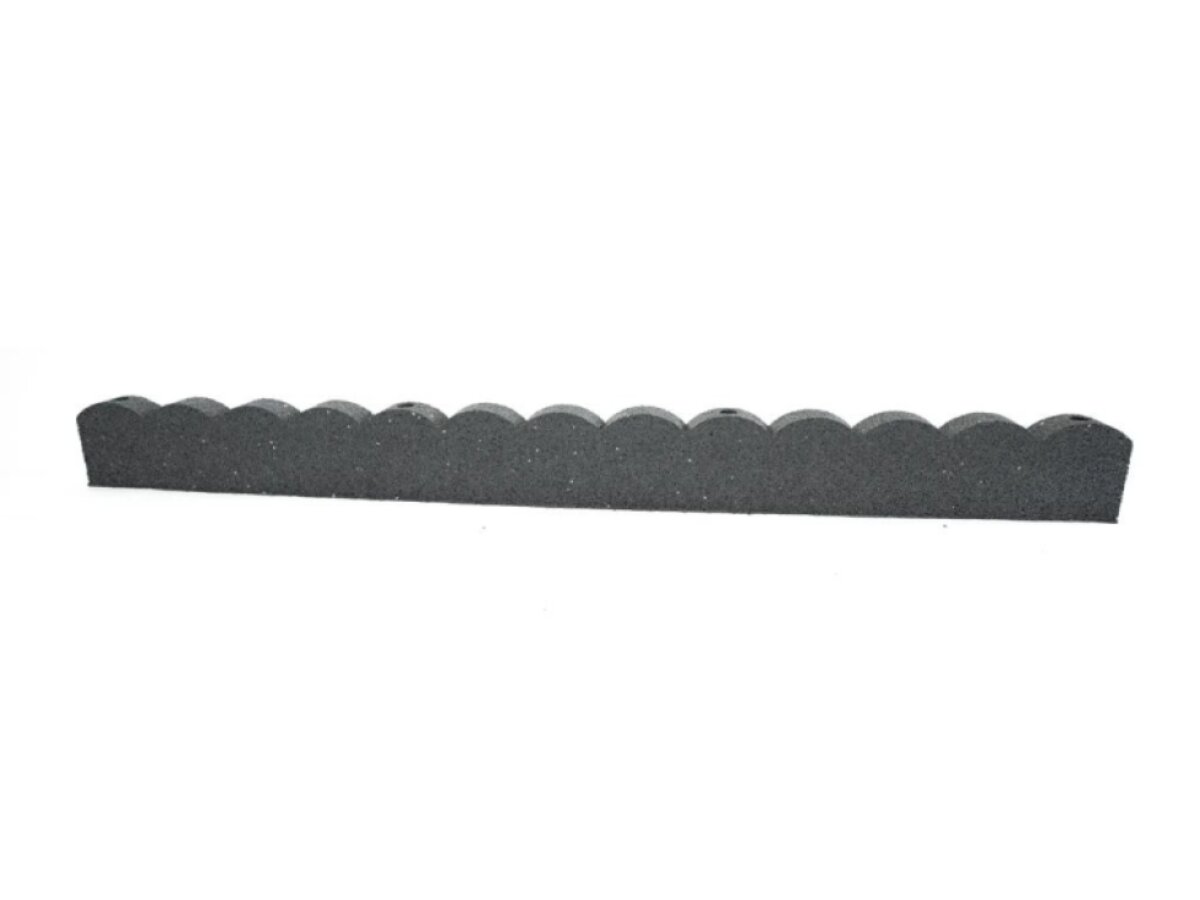 Zahradní obrubník SCALLOPED 120 cm, šedá (včetně hřebů)