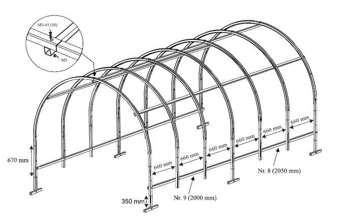 Zahradní skleník GARDENTEC Easy Profi 4 x 3 m, 6 mm