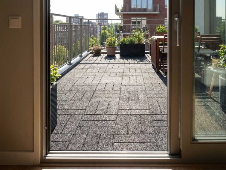 Gumová dlaždice ASLON Design 50 x 50 cm, šedá