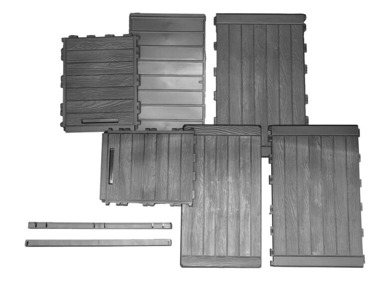 Zahradní box WOODEBOX 190 l - antracit 78 cm