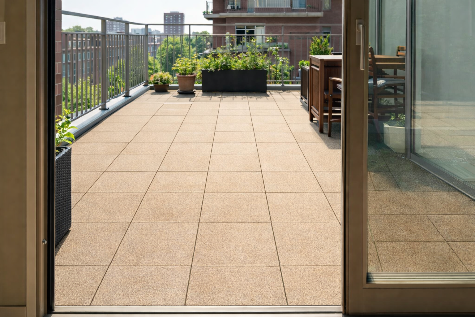 Gumová dlaždice ASLON 50 x 50 cm, písková