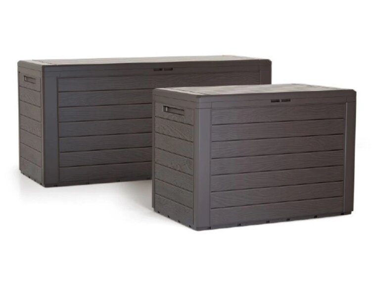Zahradní box WOODEBOX 190 l - tmavě hnědá 78 cm
