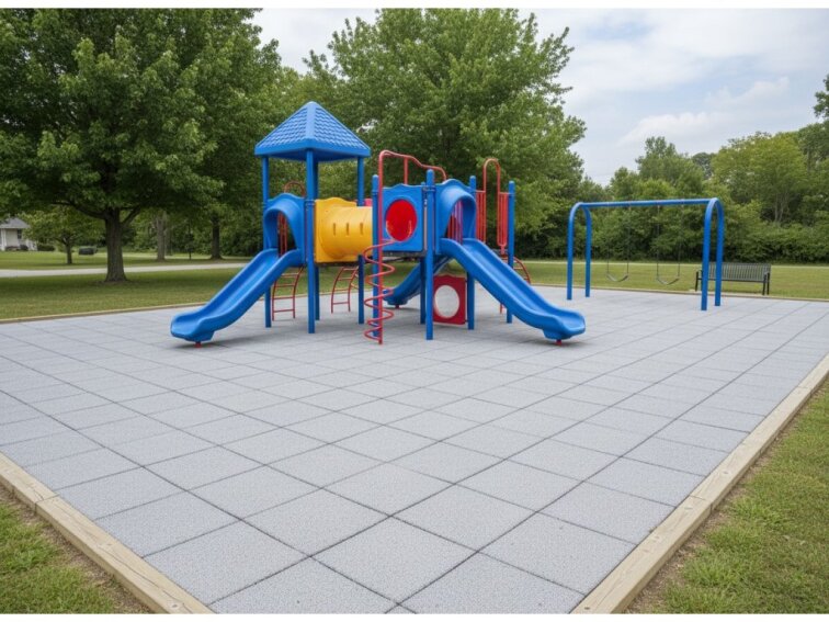 Gumová trávníková dlaždice ASLON 40 x 40 cm, Stone Grey