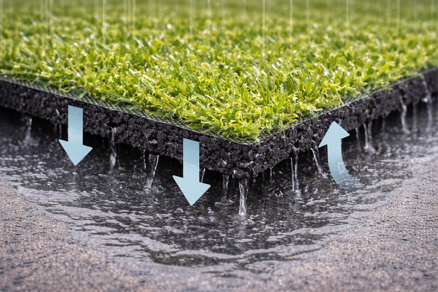 Gumová trávníková dlaždice ASLON 40 x 40 cm, Forest Green