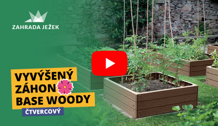 Vyvýšený záhon BASE WOODY, hnědá 75 x 75 x 25 cm