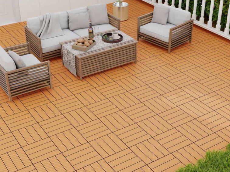 WPC dlaždice LEGI BASE 30 x 30 cm, teak