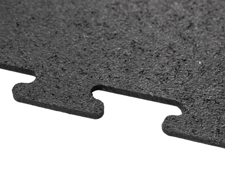 Gumová dlaždice ASLON 485 x 485 mm, puzzle, černá