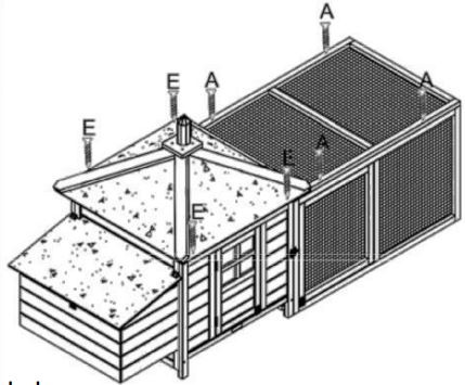 Dřevěný kurník DUBAI MAXI, 1900x735x1000 mm