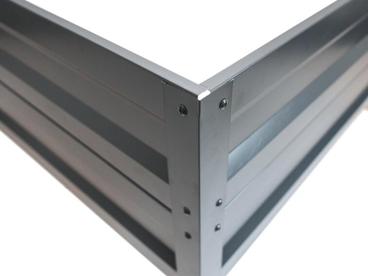 Vyvýšený záhon LEGI 1 × 2 m, pozinkovaný ocelový rám, výška 40 cm