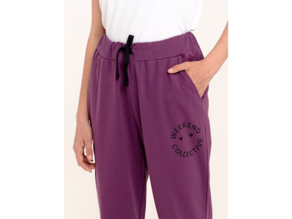 Dívčí tepláky Weekend - fialová