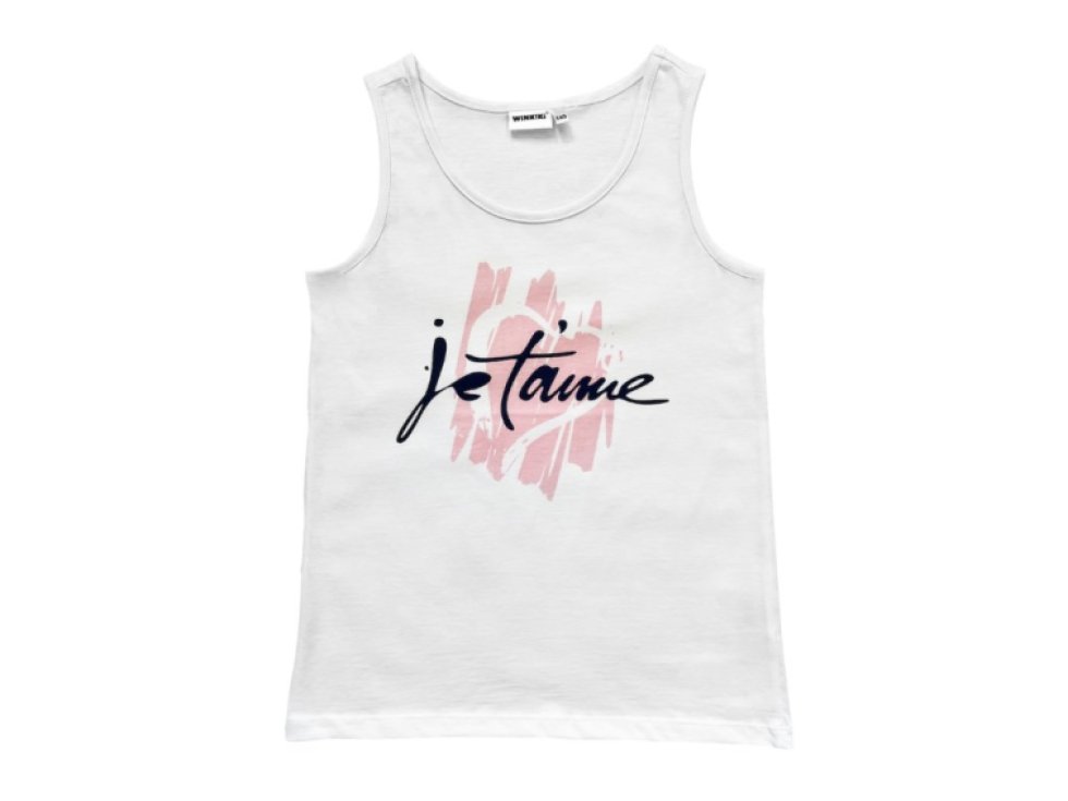Dívčí tílko JeT'aime - bílá