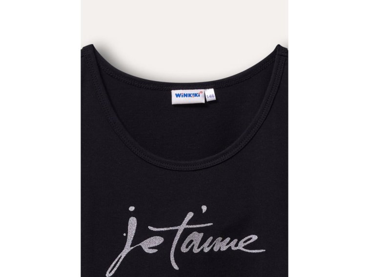 Dívčí tílko JeT'aime - černá