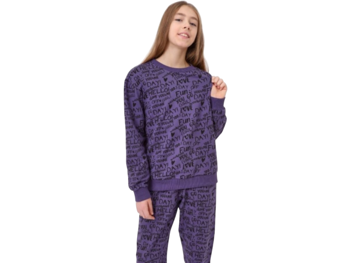 Dívčí tepláková souprava Casual - fialová