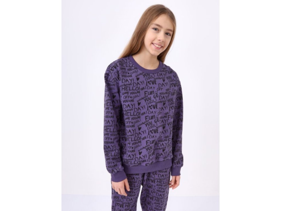 Dívčí tepláková souprava Casual - fialová