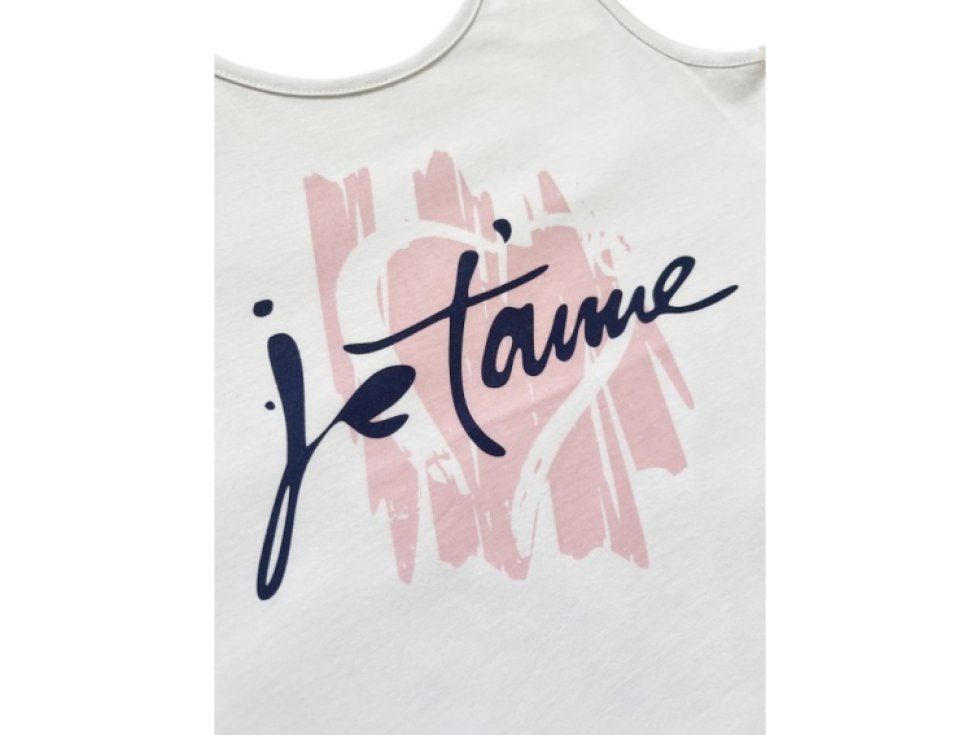 Dívčí tílko JeT'aime - bílá