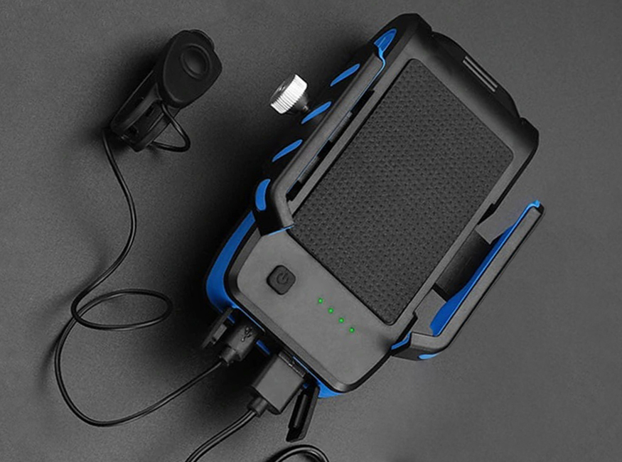 Orava ET3-E067-1 - 4v1 multifunkčný držiak na mobil so svetlom a powerbankou