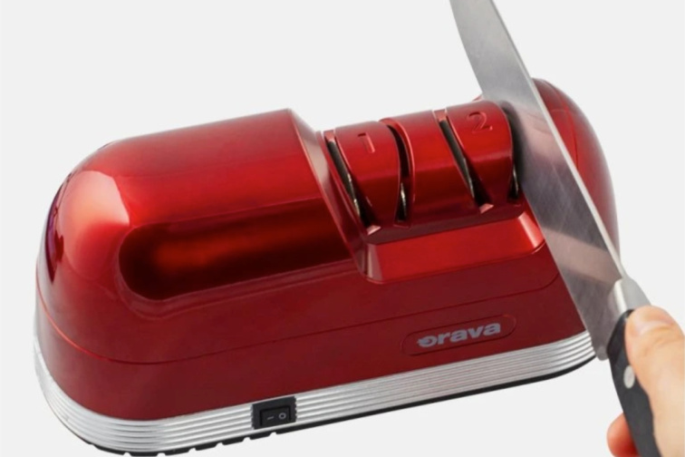 Elektrická brúska na nože, červená