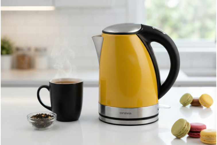 Orava VK-3217 Y - Antikorová varná kanvica 1,7 l, žltá