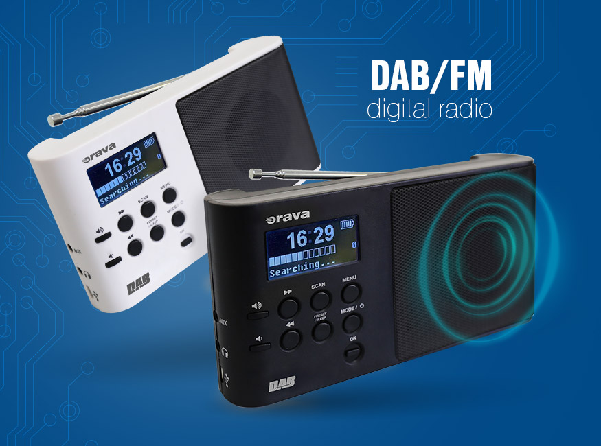 Digitálne DAB/FM prenosné rádio