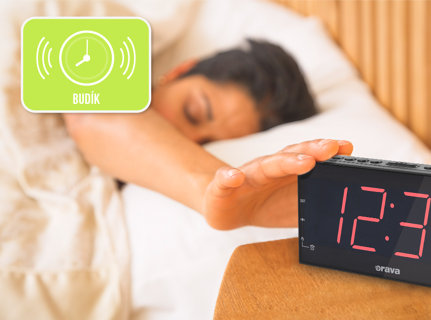 Orava RBD-614 - Rádiobudík s veľkým červeným LED displejom