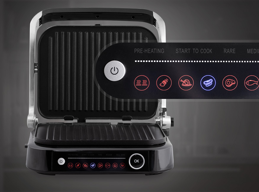 Orava Grillchef-2 - Digitálny elektrický kontaktný gril, 2100 W