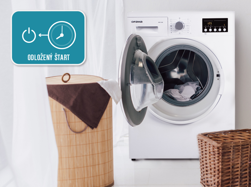 Orava WMO-610 A - Spredu plnená práčka SLIM, 6kg