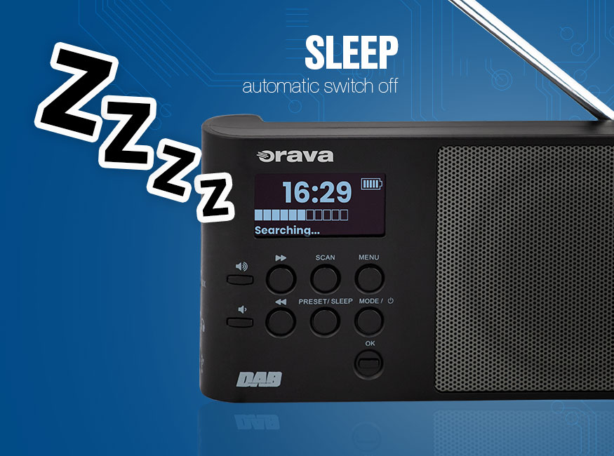 Digitálne DAB/FM prenosné rádio