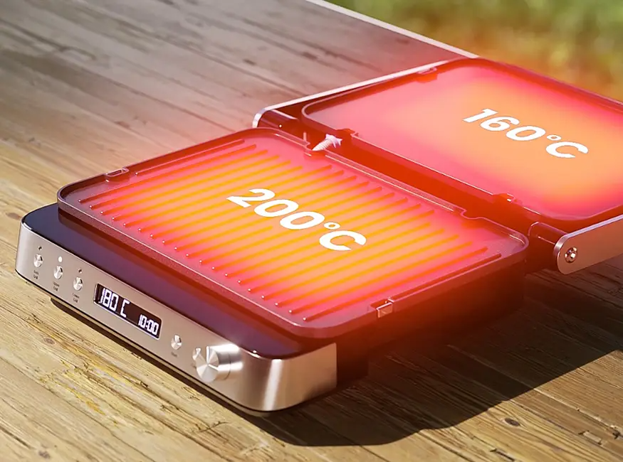 Orava Grillchef-3 - Digitálny elektrický kontaktný gril, 2000 W