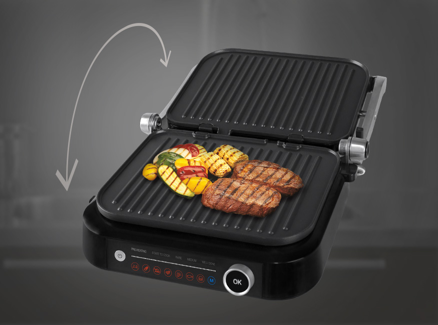 Orava Grillchef-2 - Digitálny elektrický kontaktný gril, 2100 W
