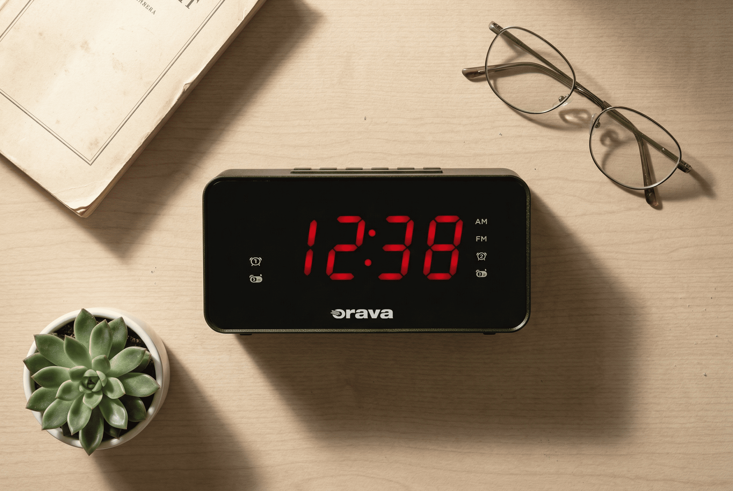 Orava RBD-613 - Rádiobudík s veľkým červeným LED displejom