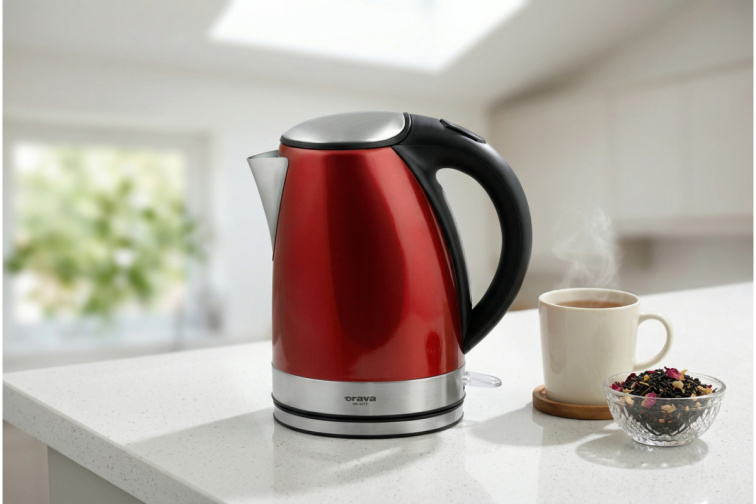 Orava VK-3217 R - Antikorová varná kanvica 1,7 l, červená