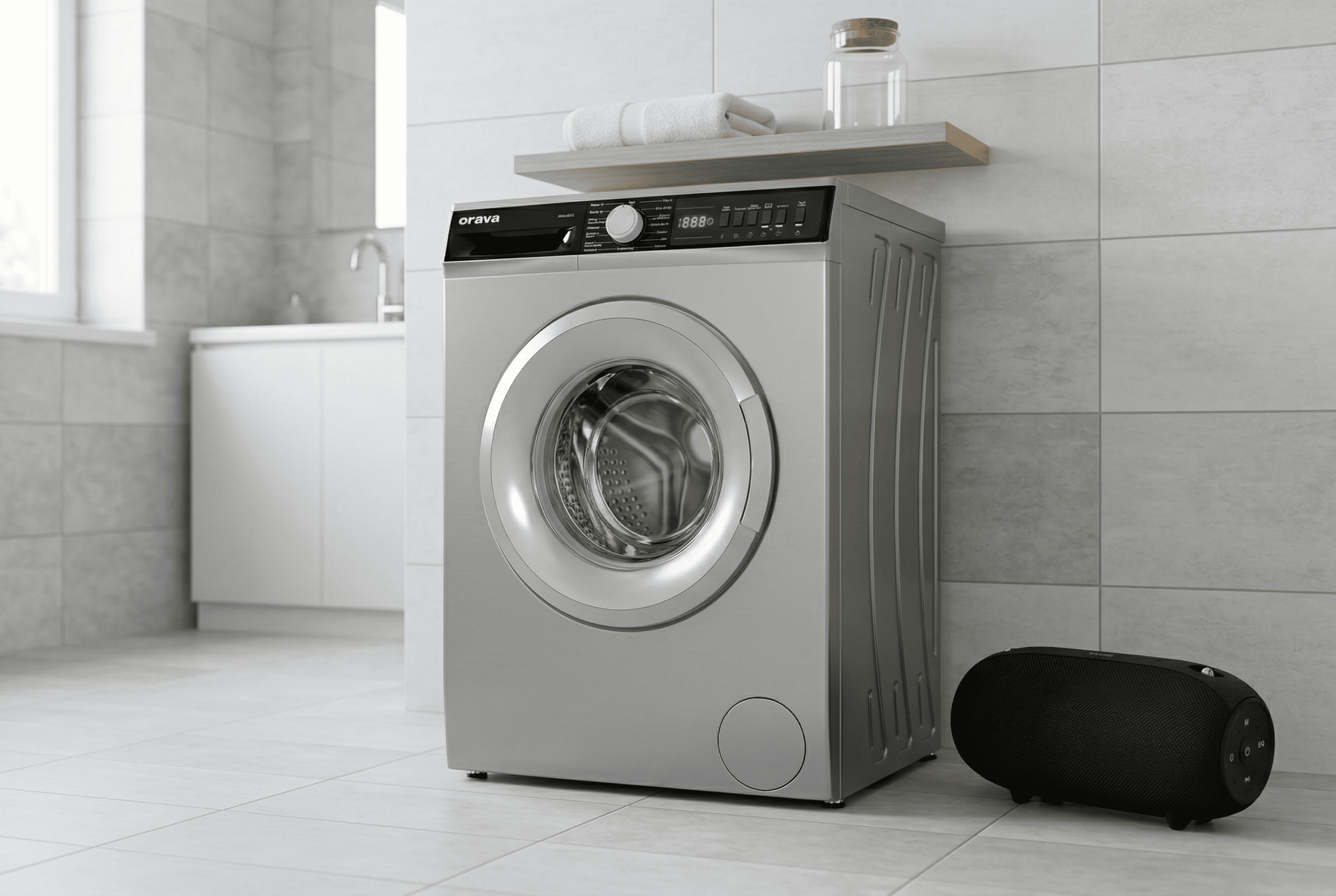 Orava WMO-614 X - Spredu plnená práčka strieborná SLIM, 6kg